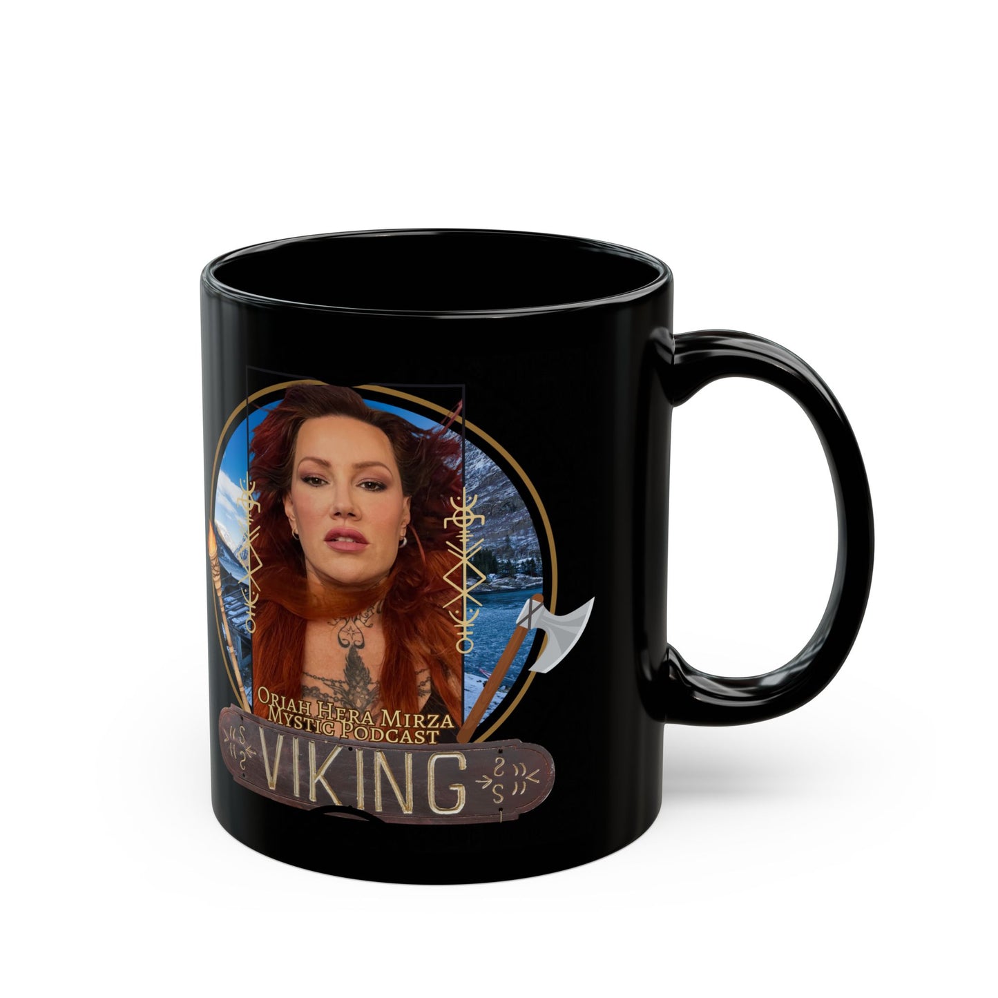 Viking Mystic Podcast Lady O Mug Black Mug (11oz, 15oz)