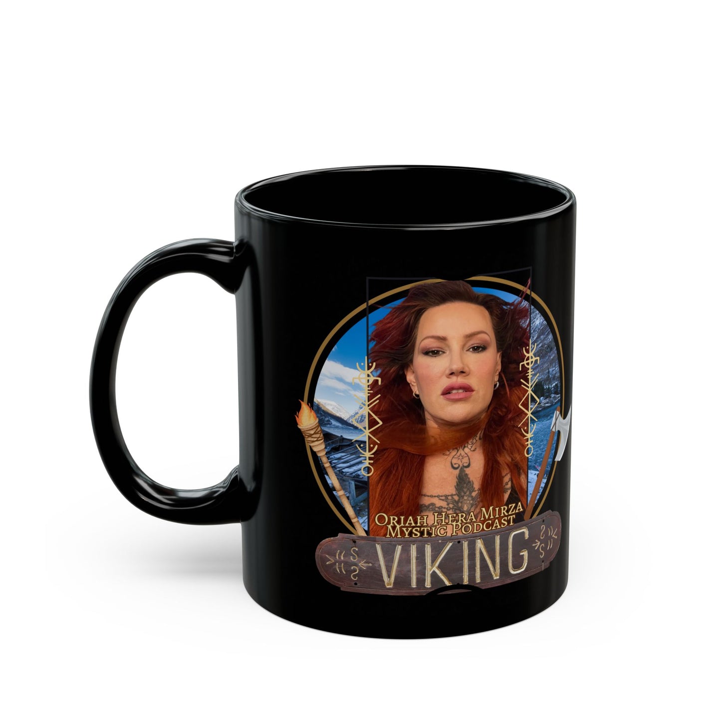 Viking Mystic Podcast Lady O Mug Black Mug (11oz, 15oz)