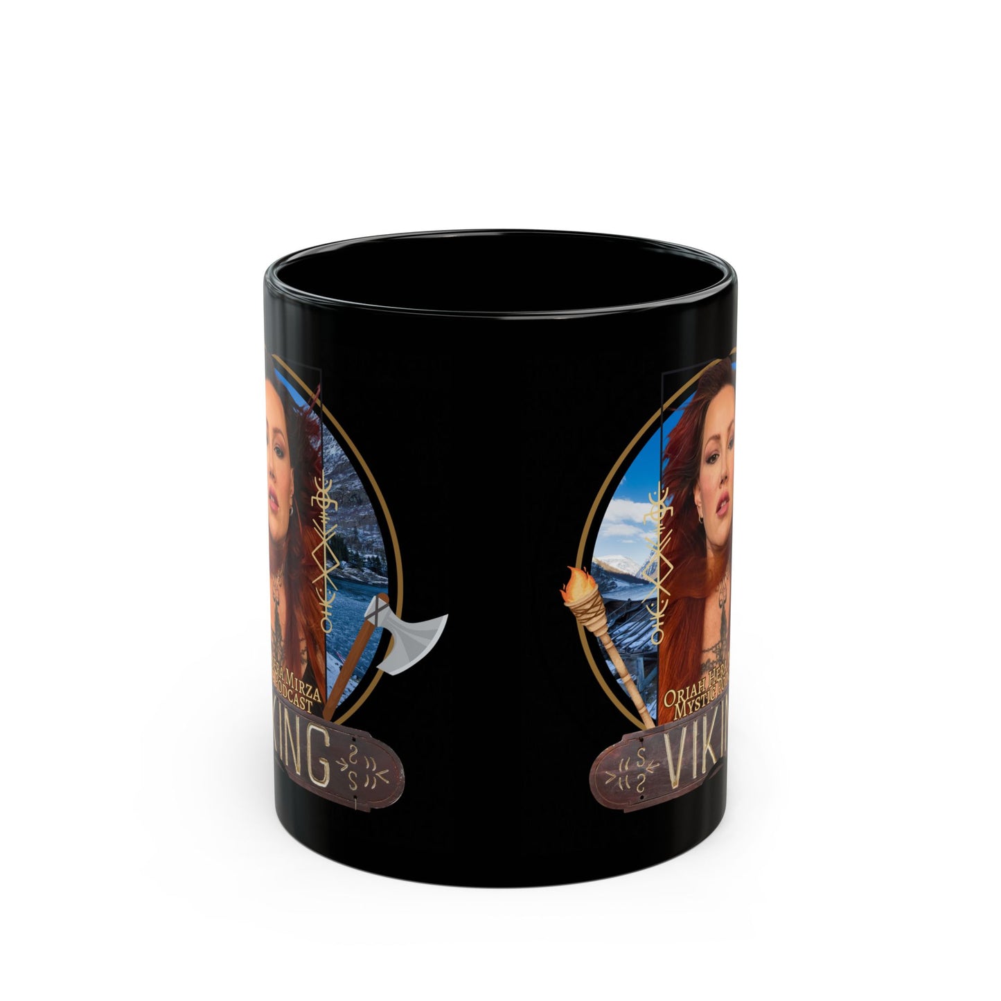 Viking Mystic Podcast Lady O Mug Black Mug (11oz, 15oz)